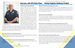 Interview with UCI Police Dept. Acting Captain Anthony Frisbee