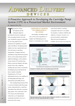 A Proactive Approach to Developing the Cartridge Pump System
