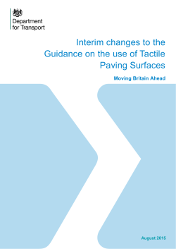 Interim changes to the guidance on the use of tactile paving