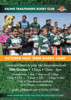 Come and learn to play like the professionals 28th October &bull; 3 Days