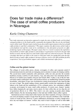 Does fair trade make a difference? The case of small coffee