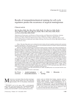 Results of immunohistochemical staining for cell cycle regulators