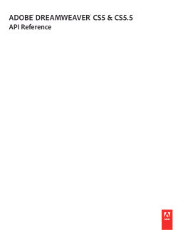Dreamweaver API Reference
