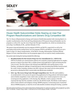 House Health Subcommittee Holds Hearing on