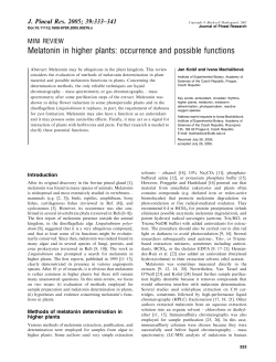 Melatonin in higher plants: occurrence and possible functions