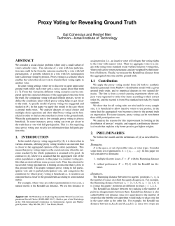 Proxy Voting for Revealing Ground Truth - EXPLORE-2017