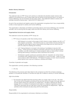 Modern Slavery Statement Introduction This statement sets out PPF