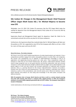 SGL Carbon SE: Changes in the Management Board