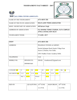 sheet - India Tennis Association