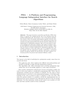 PISA &mdash; A Platform and Programming Language