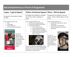 Advertisement as a Form of Argument