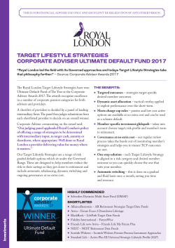 Target Lifestyle Strategies &ndash; Corporate Adviser Ultimate Default