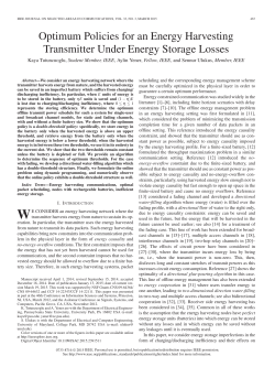 Optimum Policies for an Energy Harvesting