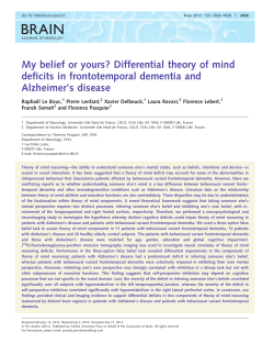 My belief or yours? Differential theory of mind