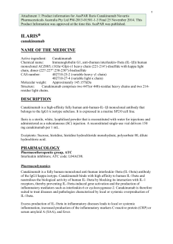 canakinumab - Therapeutic Goods Administration (TGA)