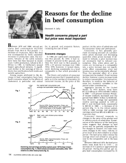 Reasons for the decline in beef consumption