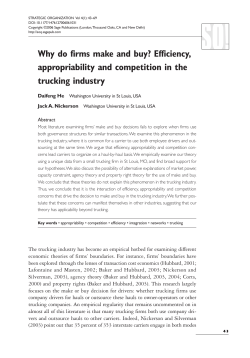 Why do firms make and buy? Efficiency