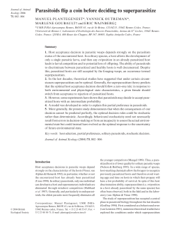 Parasitoids flip a coin before deciding to