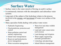 surface runoff