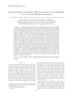 Increased primary production shifts the structure and composition of