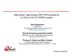 High-power, high-energy ZGP OPA pumped by a 2.05-&micro;m - Q-Peak