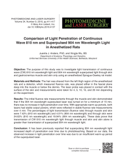 Comparison of Light Penetration of Continuous Wave 810 nm and