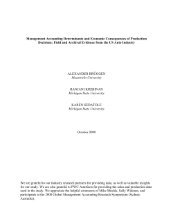 Management Accounting Determinants and Economic