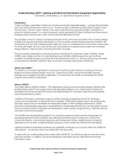 Understanding LEED®: Lighting and Electrical Distribution