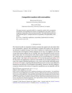 Competitive markets with externalities