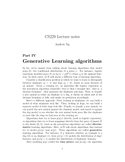 Generative Learning algorithms