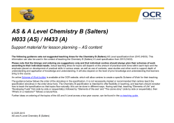 Practical Skills Handbook - GCE Chemistry