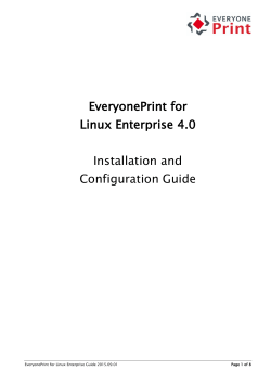 EveryonePrint for Linux Enterprise 4.0 Installation and Configuration