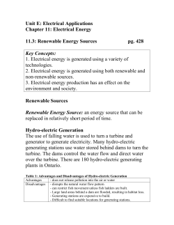 11.3 Renewable Energy