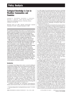 Ecological Knowledge is Lost in Wealthier Communities and Countries