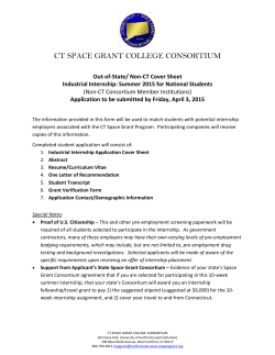 Out of State Cover Sheet 2015 - Connecticut Space Grant Consortium