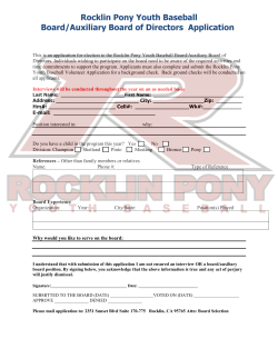 Pony Board-Auxiliary Board Position Application