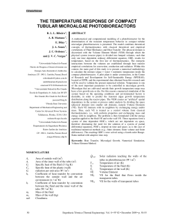 the temperature response of compact tubular microalgae
