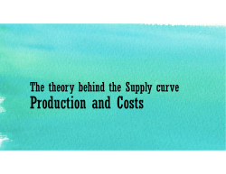Production and Costs