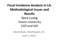 Fiscal Incidence Analysis in LA: Methodological Issues