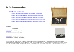 Specifications of the EM-Tec large capacity pin stub