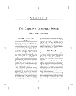 The Cognitive Assessment System