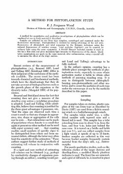 a method for phytoplankton study