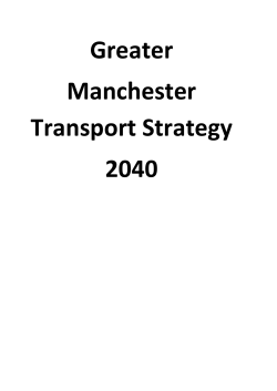Greater Manchester Transport Strategy 2040