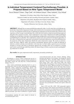 A Proposal Based On Nine Types Temperament Model