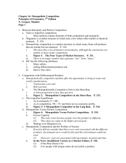 Chapter 16: Monopolistic Competition Principles of Economics, 7