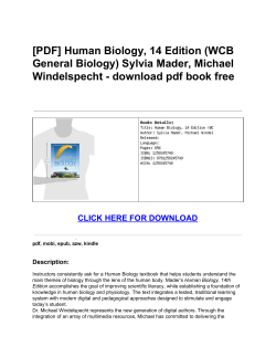 Human Biology, 14 Edition (WCB General