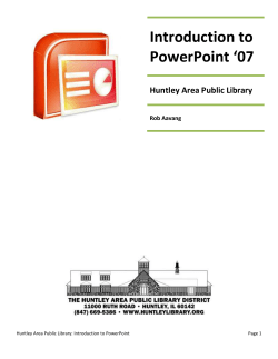 Introduction to PowerPoint *07