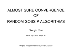 almost sure convergence of random gossip algorithms