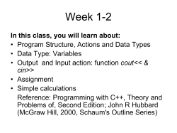 Program Structure, Actions and Data Types