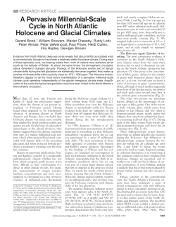 A Pervasive Millenial-Scale Cycle in North Atlantic Holocene